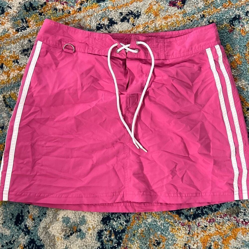 California cover size 9/10 pink striped beach skirt 90s